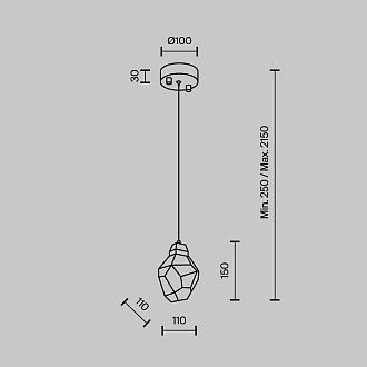 Подвесной светильник **120 см, LED 5W, 4000K, Хром MODELUX ML.88971.1 CH