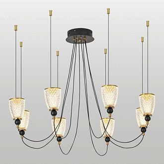 Подвесная люстра 70 см, 40W, 3000K, Lussole LSP-4019, черный