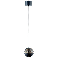 Подвесной светильник 12*180 см, 5W, Favourite Ballonger 4326-1P черный хром, стекло дымчато-серого цвета