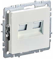 BRITE Розетка двойная RJ11+RJ45 кат.5E РК/Т12-БрЖ жемчуг