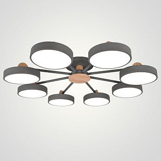Потолочная люстра MOVE 8 Gray 98*98*18 см, 8*LED*12W, 3000, 4000, 5000K, ImperiumLoft MOVE_01, Серый