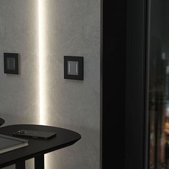 W0012908 Рамка на 1 пост Slab, черный софт Werkel, 4690389193293
