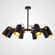 Люстра на штанге BULLET B D82 82*82*40 см, 8*E27*60W, ImperiumLoft BULLET-B01, Чёрный