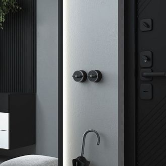 W5822051 Выключатель на 4 положения двухклавишный Vintage, черный матовыйхром Werkel, 4690389183164