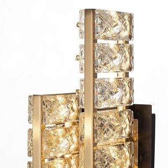 Настенный светильник 34 см, 12W, 3000K, Citilux Palant CL325422, черный-бронза