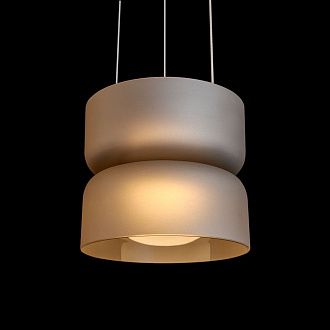 Подвесной светильник 17 см, 12W, 3000K, LOFT IT Totem 10466/2P Smoke matte, белый-дымчатый матовый