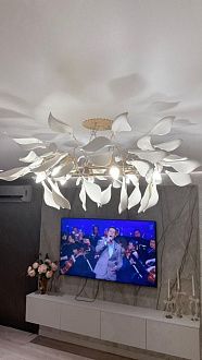 Накладной светильник 65*60 см, 10*E14, 400W, Wertmark Miranda WE123.10.307, золотой