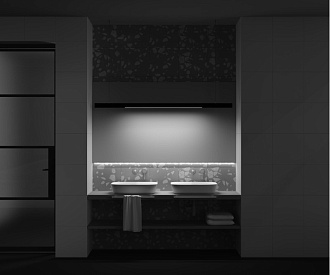 Светильник 90,4*2,2*4,4 см, LED, 30W, Maytoni Technical BASIS TR030-4-30W3K-WW-DS-B черный, 3000-6000K, 120°, Dim Exility