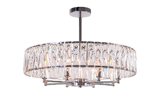 Люстра Ø600 x H450, мм, 8*40W (320W), CHROME (Хром) NewRgy 2432R/8A CHR+CL
