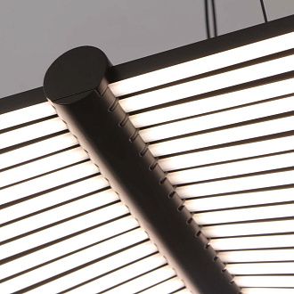 Подвесная люстра 27*150 см, 2*LED, 60W, 4000K, Favourite Vingar 4381-2P, чернный матовый