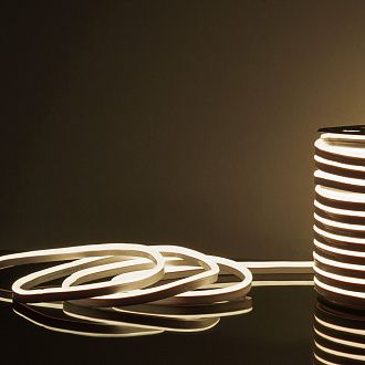 Светодиодный гибкий неон Гибкий неон 220V 9,6W 120Led 2835 IP67 односторонний дневной белый, 50 м Elektrostandard