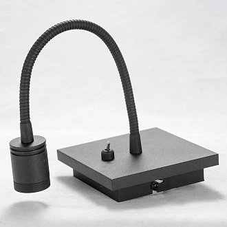 Бра настенное 11*35*11/25 см, 1*LED*3W 3000K Lussole Chambers LSP-8580 черный