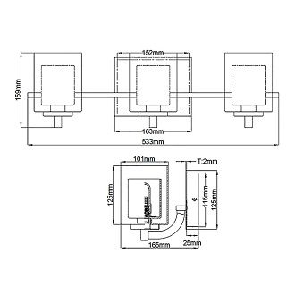 Бра для ванных комнат Quoizel, Арт. QZ-KOLT3-PC-BATH