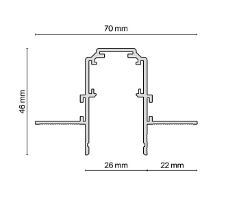 Шинопровод 2 м Exility встраиваемый под ГКЛ 12,5мм, белый 200*7*4,6 см, LED*W TRX034-422.12W Maytoni, Белый