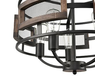 Подвесная люстра  53*130 см, 5*E27 черный Vele Luce Legion VL6272P05