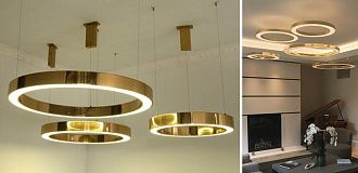 Люстра Light Ring Horizontal D100 Золото 100*100*5,5 см, 1*LED*80W, 4000K, ImperiumLoft 40.1454-100, Золотистый