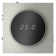 Терморегулятор электронный Voltum S70 с индикацией и датчиком, для теплого пола, сталь пластик/стекло Soft touch VLS070105