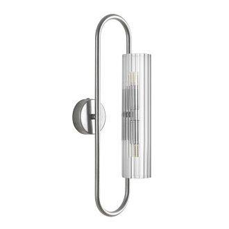 Бра 17,6*10*-46,5 см, 2*G9*20W, Lumion TORONTO 8258/2W, серебро, прозрачный