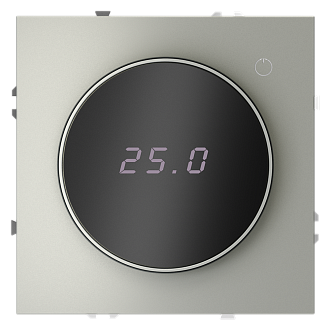 Терморегулятор электронный Voltum S70 с индикацией и датчиком, для теплого пола, сталь пластик/стекло Soft touch VLS070105