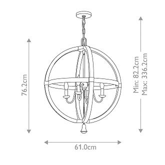 Люстра Hinkely Lighting, Арт. HK-MIDDLEFIELDP4