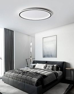 Светильник потолочный SAPFIR SPF-9369 BLACK/ЧЕРНЫЙ D600/H45/2/LED/2*68W 2.4G BLACKLINE 22-12 (1)