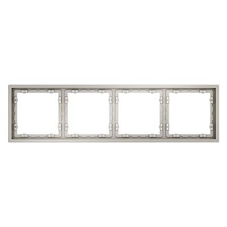 Рамка пластиковая Voltum S70 на 4 поста, кашемир пластик Soft touch VLS100403