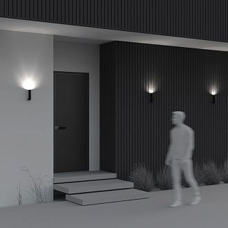Уличный настенный светильник 5*7*-20 см, *LED*5W, 3000K, Maytoni Outdoor Tube O508WL-L5B3K, Черный