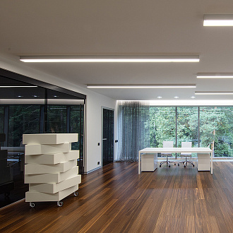 Линейный светодиодный накладной односторонний светильник 128см 25Вт 3000К матовое серебро 101-100-30-128 Elektrostandard Pro