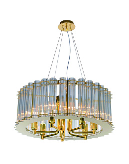 Люстра Ø500 x H230, мм, 7*40W (280W), GOLD H+CLEAR (Золото + Прозрачный Хрусталь) NewRgy 5752E/7 GOLD H+CLEAR