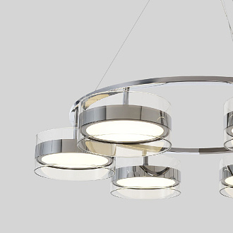 Подвесная люстра 82 см, 60W, 4000K, Crystal Lux MYSELF SP60W LED, хром