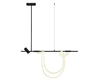 Светильник 120 см, Led 40W+GU10 1*10W (4000K), Kink Light 08039K-120A,19, черный