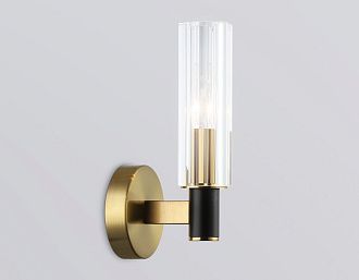 Бра 12*10*25- см, 1*E14*40W, K, Ambrella Light High Light LH55517, черный, латунь