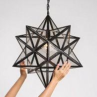 Люстра Black Star Clear Glass 50 см 50*50*52 см, 1*E27*60W, ImperiumLoft 101314-26, Чёрный