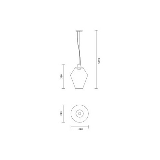 Подвесной светильник  28*162 см, 1*E27 черный Vele Luce Calima VL5242P21