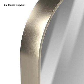 Дизайнерское зеркало овальное Oval в бетонной раме, 100*60 см, фронтальная и задняя подсветка, 4000-4500K, сенсорная кнопка