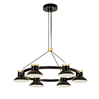 Люстра 62,5*30/180 см, 6*LED*10W Favourite 4516-6P черный/золото