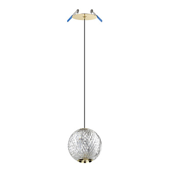 Подвес 11*11*263,5 см, 1 LED*5W, 4000 К, Odeon Light Crystal, золотой 5008/5LA