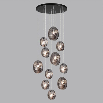 Люстра каскадная 53*53*144 см, 11 G9*40W, 20 м2 Odeon Light Mussels 5038/11, черный