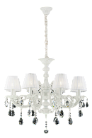 Люстра Ø720 x H610 (1060), мм, 8*40W (320W), MWH (Матовый белый) NewRgy 1075/8D MWH