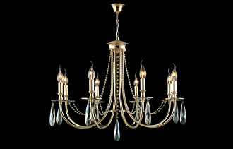 Люстра 74 см, Crystal Lux VICTORIA SP8 GOLD/AMBER золото