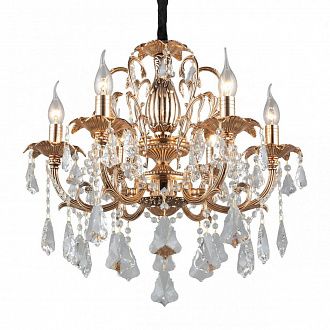 Подвесная люстра Omnilux Grosseto OML-77723-06, золото, диаметр 61 см