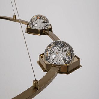 Подвесная люстра WALSH L10 70*70*150 см, 10*LED*5W, 3000K, ImperiumLoft 195470-23, Латунь