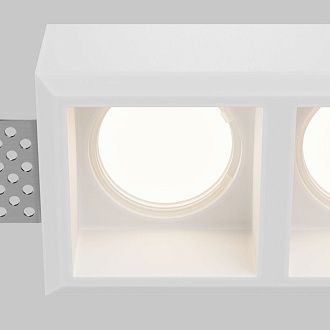 Встраиваемый светильник 15 см, Maytoni Technical Gyps Modern DL131-GU10-02-W, белый