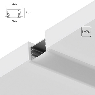 Профиль для светодиодных лент 1*200*1,9 см, Arte Lamp Integration A141005R, Серый