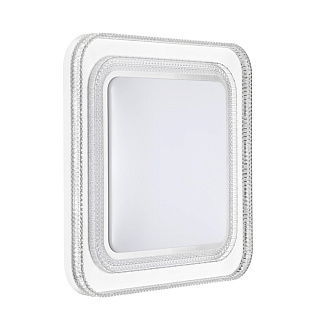 Светильник 49*49*7,5 см, LED 1*70W, 3000-6000 К, Sonex Suzy Silver 7685/EL, белый/серебристый/прозрачный