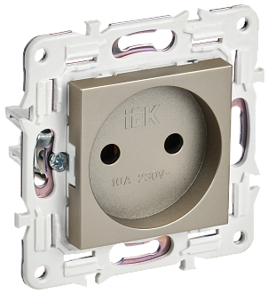 SKANDY Розетка без з/к/ш 10А SK-R02Sh шамп. IEK, SK-R10-10-K37