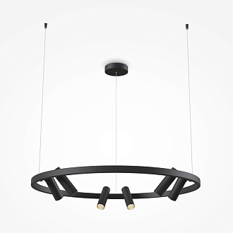 Подвесной светильник 90*90*318 см, 6* LED, 40W, 3000К-4000К Maytoni Satellite MOD102PL-L42BK черный