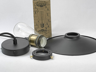 Подвесной светильник Lussole New york GRLSP-9600, 22*25 см, черный