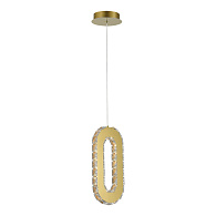Светильник подвесной ST-Luce SL6506.203.01 Золотистый/Золотистый, Прозрачный LED 1*9W 3000K