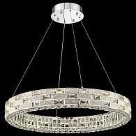 Подвесная люстра 80 см, 60W, 3000-6000K, Wertmark Elaine WE469.08.103, хром